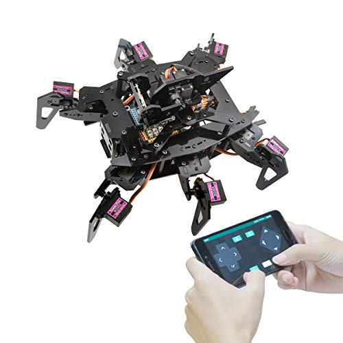 Adeept RaspClaws Hexapod - Kit de robot de araña para Raspberry Pi 4/3 modelo B+/B, Robot de rastreo de objetivos OpenCV, transmisión de vídeo, Raspberry Pi Robot con manual en PDF