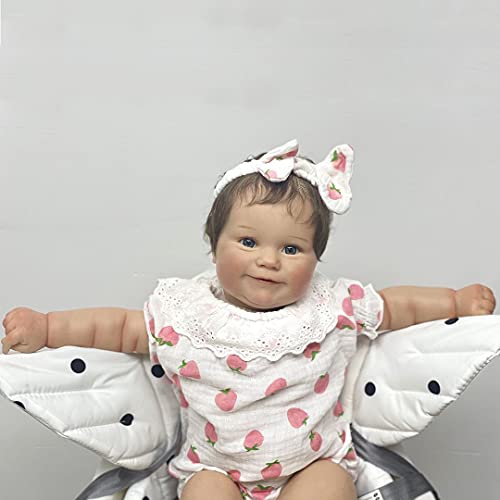 Adolly Reborn Muñeca Realista 20 Pulgadas Cuerpo de Tela Relleno de Algodón Ponderado Muñecas Recién Nacidas Hecho a Mano para Unisex a Partir de 3 Años