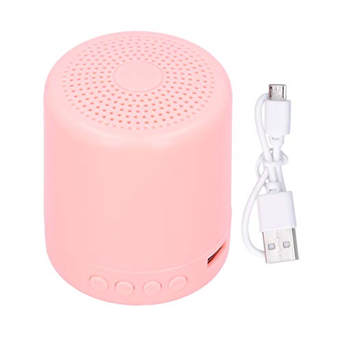 Agatige Altavoz Bluetooth, Altavoz Inalámbrico Portátil al Aire Libre Mini Altavoz de Alta Fidelidad Caja USB/Tarjeta de Memoria/FM Fiesta en casa(Rosa)