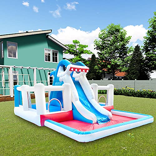 Agua Spray tobogán Grande trampolín Diapositiva Agua Parque Castillo Juguete Escalada Pared con Piscina-Porcelana_630x480x300cm