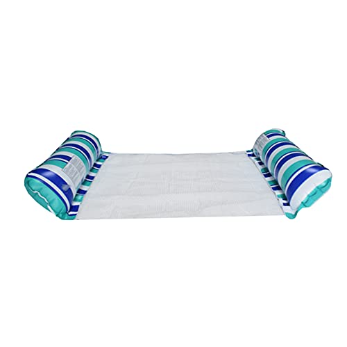 AHOMG Hamaca Flotante, Piscina Colchón Hinchable Agua, Hamaca de piscina multiusos 4 en 1 (silla de montar, sillón, hamaca, vagabundo) Silla de piscina, hamaca de agua portátil (I)