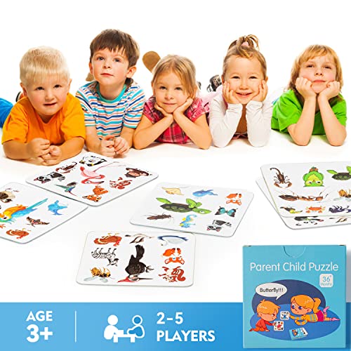 AININA Juego educativo Juegos de mesa Juego de reacción Promueve la memoria niños y niñas Juguete educativo niños a partir de 3 años 54 cartas