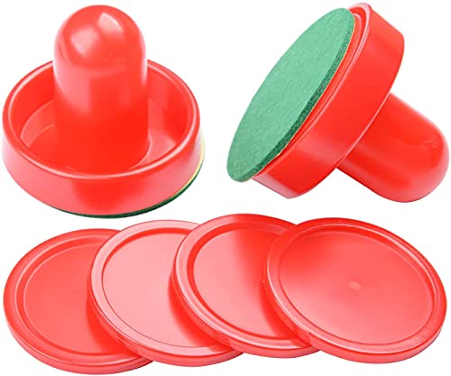 Air Hockey Pushers Pucks set，Hielo Hockey Pushers Pucks Set Aire Empujadores de reemplazo para Juegos de Mesa de Sala de Juegos Juegos Air Hockey