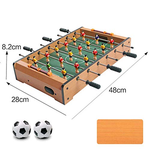 AJH Mini Table Top Football Mesa de futbolín de Madera portátil Traje de Pista de fútbol Habitación Interior Mini Juegos Familiares Juegos interactivos Familiares (Color: