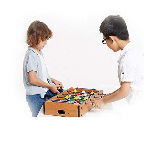 AJH Mini Table Top Football Mesa de futbolín de Madera portátil Traje de Pista de fútbol Habitación Interior Mini Juegos Familiares Juegos interactivos Familiares (Color: