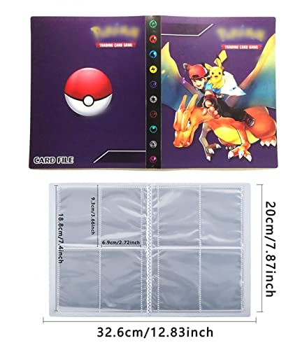 Álbum de recortes compatible con tarjetas de Pokemon, álbum de recortes, grande, tarjetas de colección, álbum de tarjetas, soporte para tarjetas, compatible con Pokémon, puede 240 tarjetas