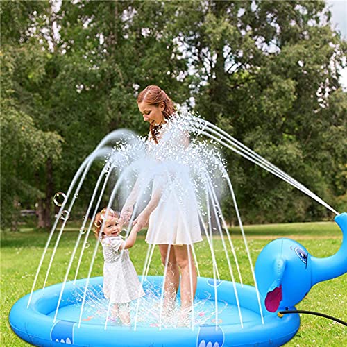 Alfombra de chorro de agua para juguetes de niños, Splash, juguete de exterior, fuente de elefante, juego de agua exterior para niñas y niños de jardines y césped.