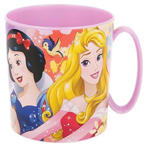 ALMACENESADAN 2239; Taza Micro Disney Princesas; Capacidad 280 ml; Producto de plástico. No BPA.