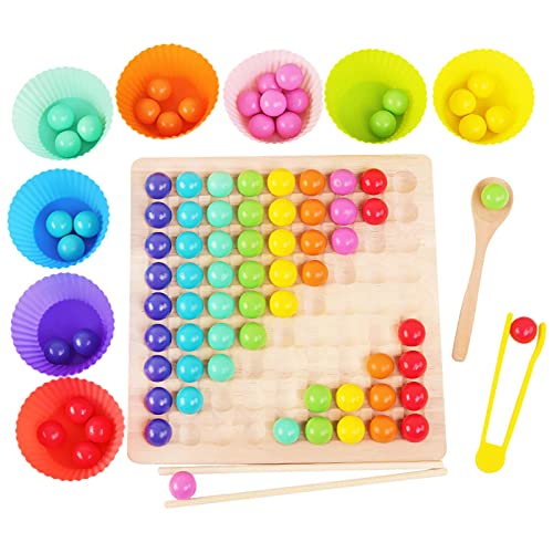 Almencla Clips Beads Game Preescolar Juguetes de Desarrollo Unisex Niños Niños Preescolar