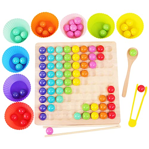 Almencla Clips Beads Game Preescolar Juguetes de Desarrollo Unisex Niños Niños Preescolar