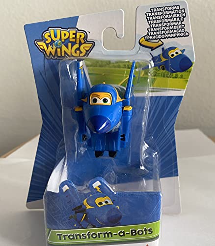 Alpha Animation & Toys- Super Wings YW710030 Mini Transform a Bots Jerome Flugzeug, Color negro, azul, amarillo ( , color/modelo surtido