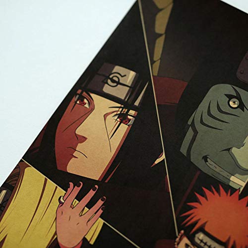 AMA-StarUK36 Anime Naruto Sasuke Hinata Poster Sticker Painting Wall Picture Naruto Anime Characters Kakashi Wall Hanging Decor(Style 17)