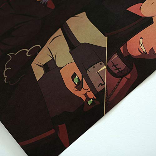 AMA-StarUK36 Anime Naruto Sasuke Hinata Poster Sticker Painting Wall Picture Naruto Anime Characters Kakashi Wall Hanging Decor(Style 17)