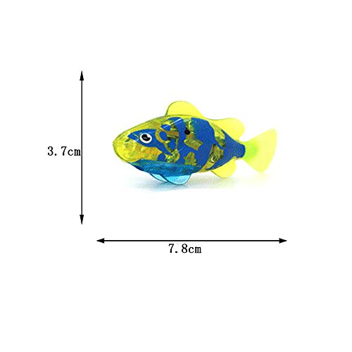 Amasawa 2 Piezas Pez de Juguete Electronico,Pez Payaso Electronico,Baño de Peces de Juguete,Pez Robot,Pez Mini Robot, Niños