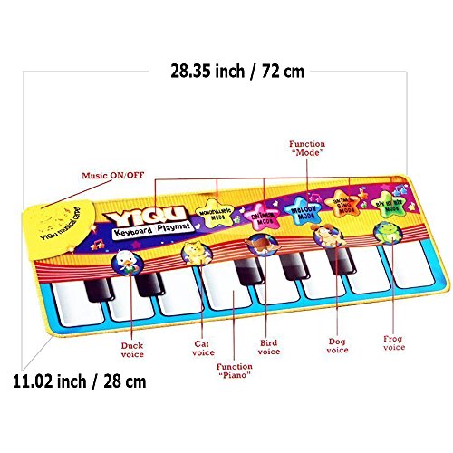 amison New Touch Play Clavier Musical Musique Chantant Tapis de gym Tapis Best cadeau pour enfant bébé