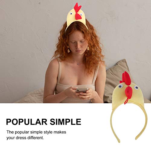 Amosfun Juego de 4 diademas de pollo, sombrero de gallina, disfraz de animal, accesorio para disfraz de gallina, para fiestas de Pascua