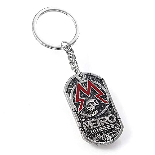 AMOZ Upgrade Metro Exodus 2033 Collar Colgante Llavero Regalo Accesorio Hombres Mujeres Joyería de Moda, Llavero,Llavero