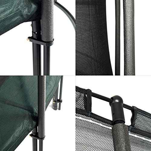 Ampel 24 - Cama elástica Deluxe Completo con Red de Seguridad, Lona da Salto / 3,66m de diametro/Resistente hasta 160 kg / 8 Barras