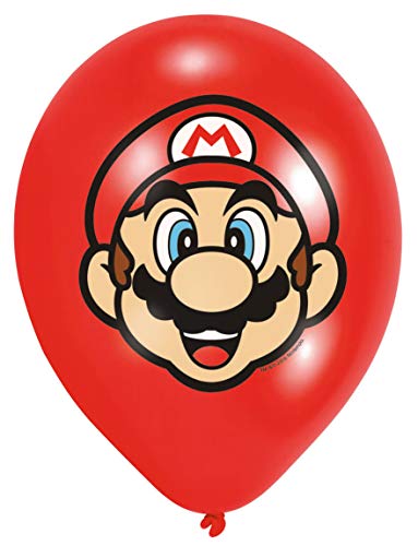 Amscan 9901999 Super Mario Bros - Globos de látex (6 unidades)