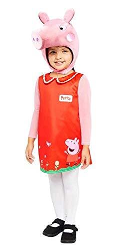 amscan 9907549 - Disfraz de Peppa Pig para niña (4-6 años), multicolor