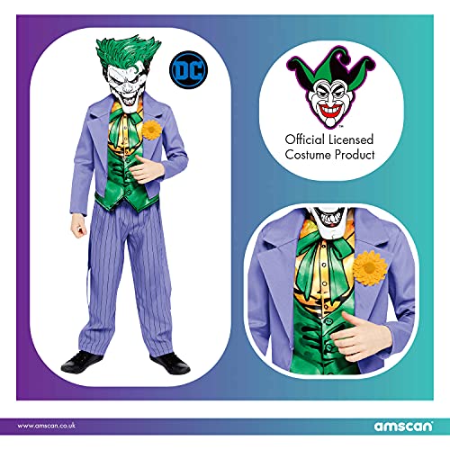 amscan 9907610 Disfraz de Joker cómic para Halloween de 8 a 10 años