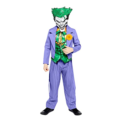 amscan 9907610 Disfraz de Joker cómic para Halloween de 8 a 10 años