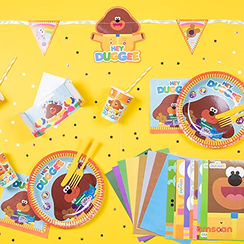 amscan 9908517 Hey Duggee-Platos de papel para fiesta (8 unidades), multicolor