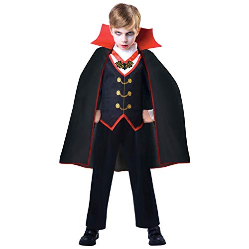 amscan Disfraz infantil de Drácula para niños de 4 a 6 años, multicolor, (9904767)