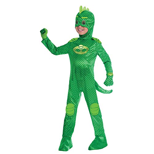 Amscan - Disfraz PJ Mask Gekko Luxe - Talla para 7-8 años - Multicolor - Modelo n. 7AM9902970