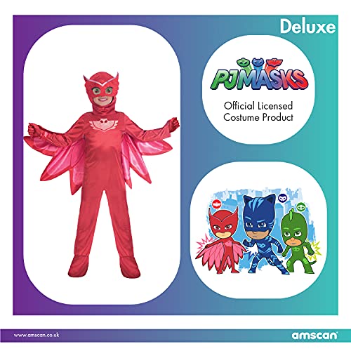 Amscan - Disfraz PJ Mask Owlette Luxe - Talla para 7-8 años - Multicolor - Modelo n. 7AM9902962