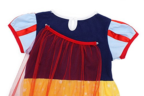 AmzBarley Disfraz Vestido Princesa Blancanieves Niña Tutu Ceremonia,Traje Niña,Disfraz Infantil Fiesta Carnaval Cosplay Halloween con Accesorios, 2-3 Años