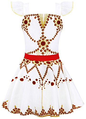 AmzBarley Niña Felicie Vestido Disfraz Bailarina Ballerina Danza Ballet Niños Cumpleaños Fiesta Halloween Carnaval Ropa de Baile Dorado 7-8 Años 140