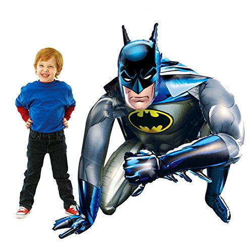 Anagram Globo gigante de Batman AirWalker de 91 cm, tamaño real, inflable, de 91 cm, para niños, fiesta de cumpleaños, regalo de superhéroe, DC Comics Hero