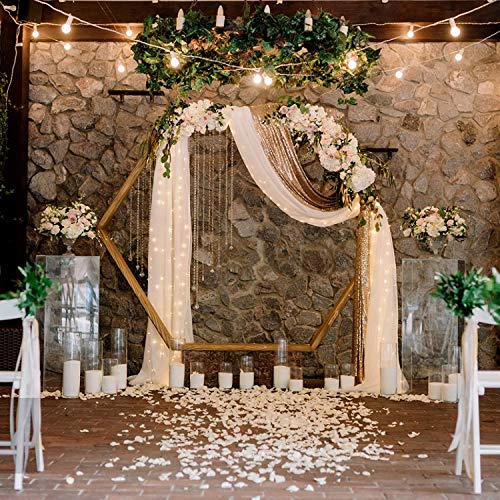 Anaoo 3000 Piezas Pétalos de Rosa Artificiales para Boda Decoración para el día de San Valentín, Proponer, Flores de Boda, Confeti, Dispersión de Mesa, Color Crema