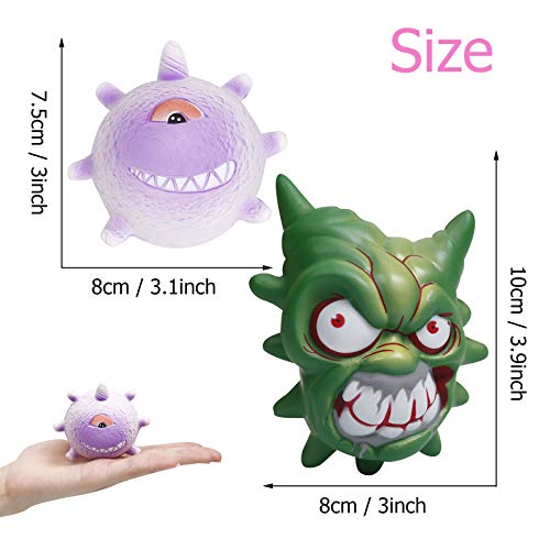 Anboor 2 uds Mini Virus Set Squishies Pequeño Kawaii Suave Lento Crecimiento Perfumado Squishy Alivio del Estrés Juguetes para niños