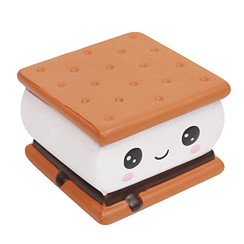 Anboor Juguetes Antiestrés Galleta Smore Squishy Lento Aumento Jumbo Super Suave Perfumado Kawaii El Alivio del estrés Chocolate Sándwich