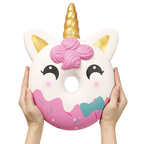 Anboor Squishies Kawaii Lentamente Subiendo Colección Unicornio Juguetes Antiestrés Apoyos del Partido y Juego Navidad Regalos de Broma Apto para Ninos y Adultos (Rosado, 13 Pulgadas, Gigante)