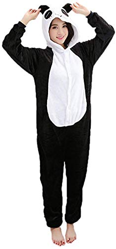 Animal Carnaval Disfraz Cosplay Pijamas Adultos Unisex Ropa De Noche (Panda, L)