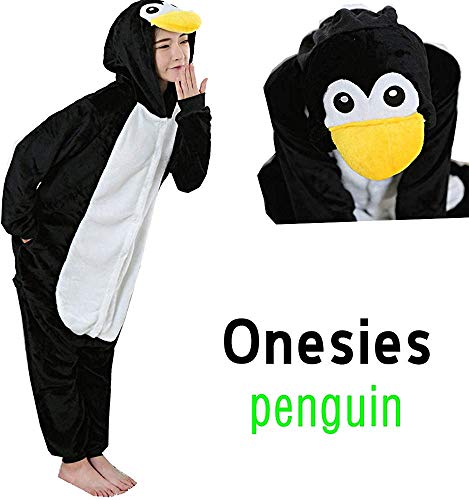 Animal Carnaval Disfraz Cosplay Pijamas Adultos Unisex Ropa De Noche (Pingüino, S)