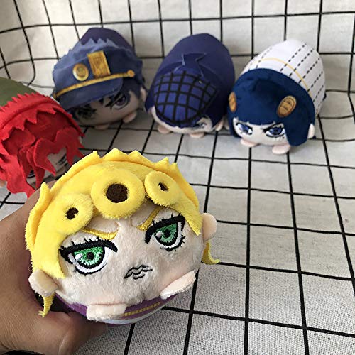 Anime JoJo's-Biz-Arre-Adventure Plush Toys, Anime Cute Figure Lying Dolls Peluche De Peluche De Juguete Almohadas Regalos para NiñOs NiñAs Adolescentes, 10 Cm