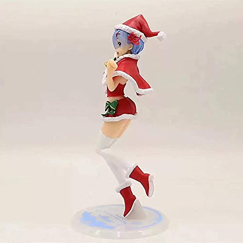 Anime Regalo Anime Model Molly Re: Cero-Starting Life En Otro Mundo Rem REM Ropa de Navidad Ropa de Juguete Acción Figura Escultura 23 cm