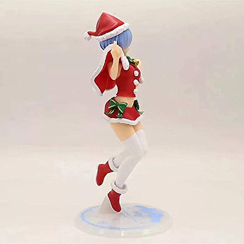 Anime Regalo Anime Model Molly Re: Cero-Starting Life En Otro Mundo Rem REM Ropa de Navidad Ropa de Juguete Acción Figura Escultura 23 cm