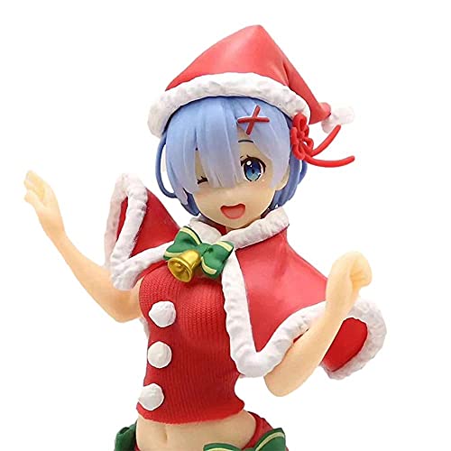 Anime Regalo Anime Model Molly Re: Cero-Starting Life En Otro Mundo Rem REM Ropa de Navidad Ropa de Juguete Acción Figura Escultura 23 cm