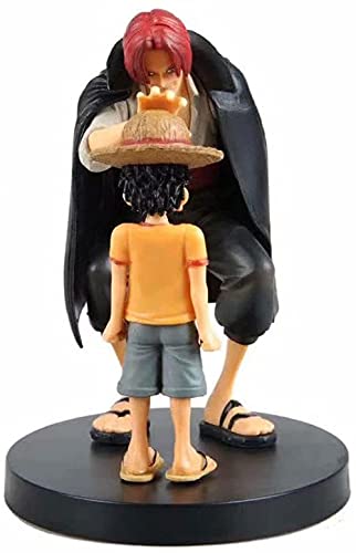 Anime Regalo Anime Modelo Muñeca One Piece Ichiban Apreciación Redhead Luffy Amarillo Ropa Touching Head Classic Scene Toy Action Figuren Sculpture 13cm