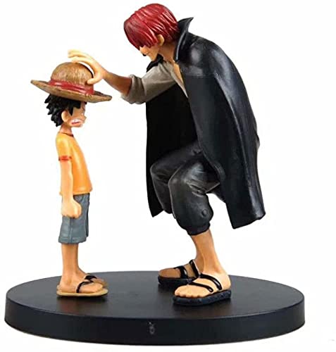 Anime Regalo Anime Modelo Muñeca One Piece Ichiban Apreciación Redhead Luffy Amarillo Ropa Touching Head Classic Scene Toy Action Figuren Sculpture 13cm