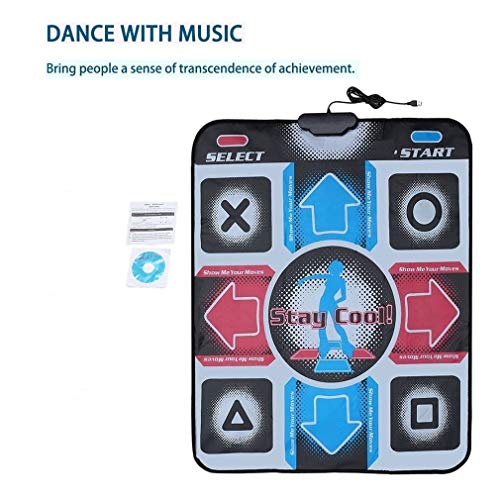 Antideslizante Antideslizante durable resistente al desgaste danza del paso de la estera del cojín de ratón del bailarín de manta for PC con USB for físico culturismo (Size : 93x83cm)