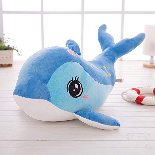 Anyinghh 40-100cm Creativo Lindo Seven Star Dolphin Peluche de Juguete Simulación Marina Animal Doll Doll Regalo de cumpleaños para niños 60cm Blue Seven Star Dolphin