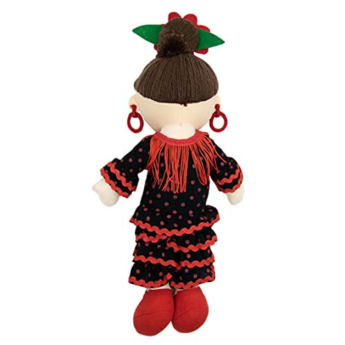 APEX GIFTS- Muñeca Gitana Trapo Traje Lunares, Color Negro (200010265)