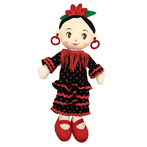 APEX GIFTS- Muñeca Gitana Trapo Traje Lunares, Color Negro (200010265)