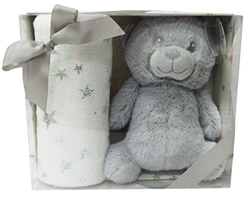 APEX GIFTS - Set Peluche y Manta - Oso Gris